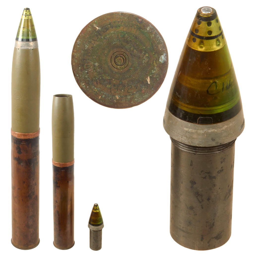 Original U.S. WWII Inert 75mm M18 Artillery Round with Extremely Rare Mark 53 Variable Time Radio Proximity Fuze
