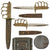 Original U.S. WWI Service-Worn Model 1918 Mark I Trench Knife by L. F. & C. with L. F. & C. Steel Scabbard