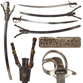 Original British Victorian Era Indian Army Cavalry Saber with Scabbard & Hanger by Grindlay and Company