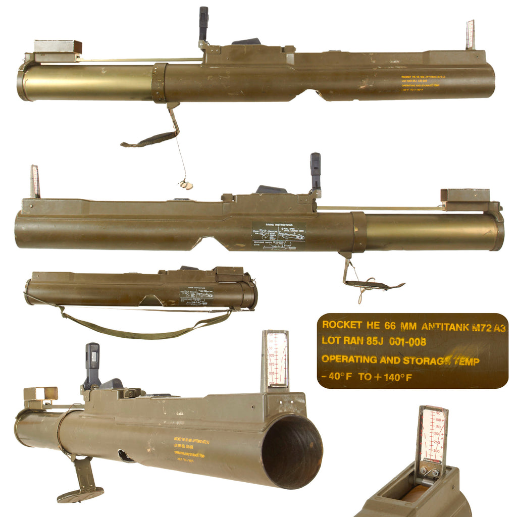 Original U.S. Desert Storm Era 1985 Dated Inert M72A3 Light Anti-Armor Weapon “LAW” Tube Original Items