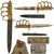 Original U.S. WWI Model 1918 French Made Mark I Trench Knife by AU LION with Correct Steel Scabbard