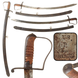 Original U.S. Seminole Wars Era Contract Model 1818 Cavalry Saber by Nathan Starr with Complete Scabbard - Scarce (Copy)