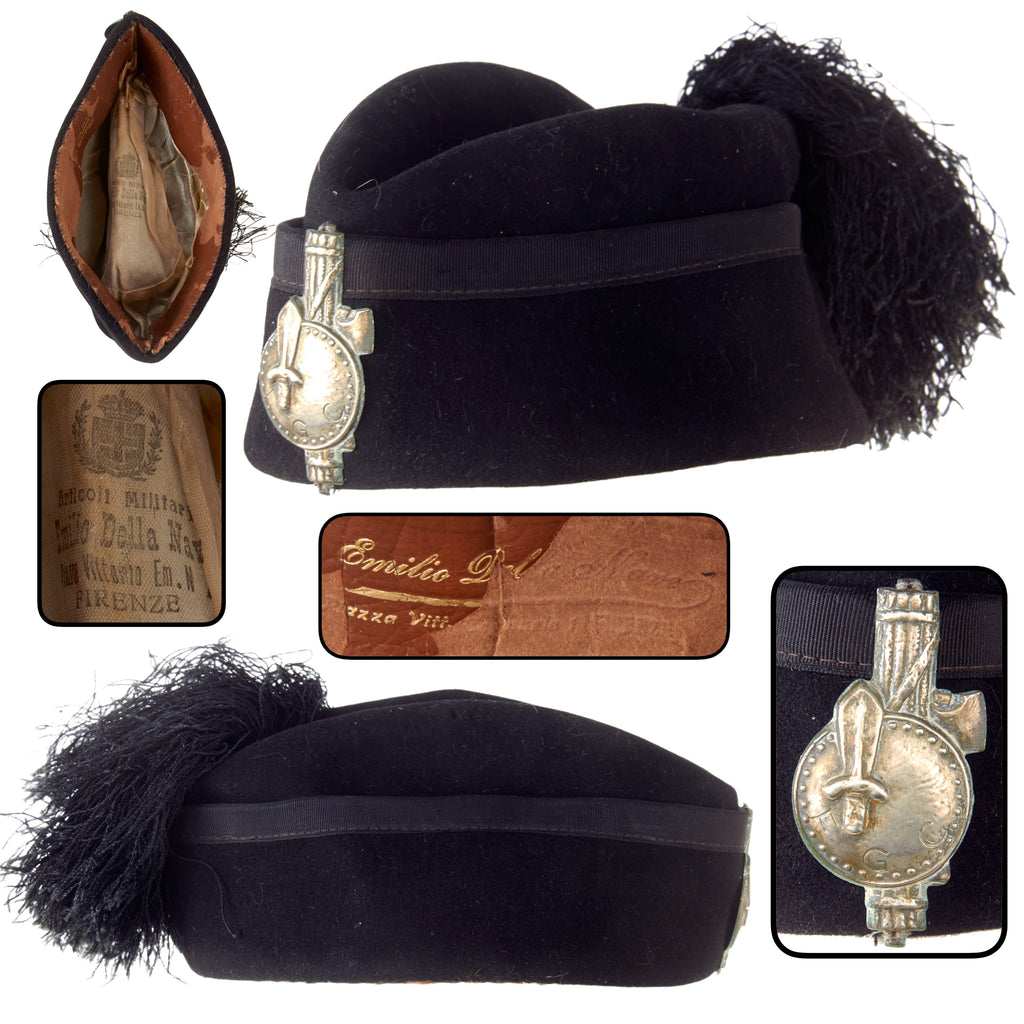 Original WWII Italian Fasci Giovanili di Combattimento (FGC) Militia Fez by Emilio Della Nave of Florence