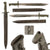 Original German WWI Steel Hilt Ersatz M1898/05 Butcher Sawback Bayonet with Scabbard - Carter Type EB42A Original Items