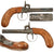 Original German Single Shot Percussion Pocket Pistol with Bag Grip, German Proof Marks and Matching Serial No. 154, Circa 1870