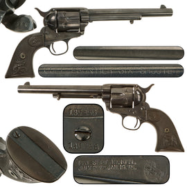Original U.S. Colt Frontier Six Shooter .44-40 W.C.F. Single Action Army Revolver with 7 1/2" Barrel, Refinished, Made in 1891, Serial No. 137856