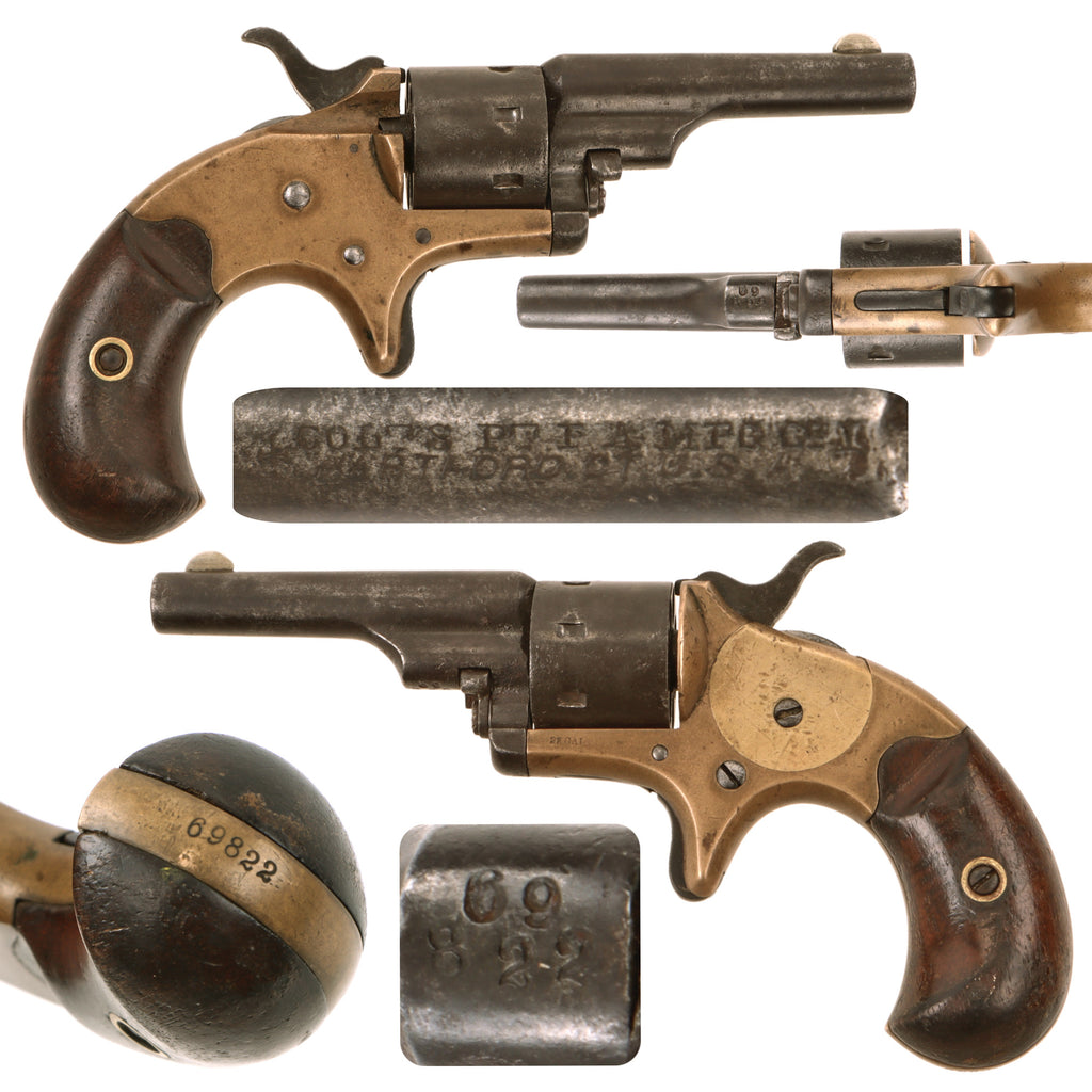 Original Colt Open Top Pocket Model Revolver in .22 Short Made in 1875 - Serial No. 69822