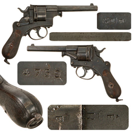 Original Antique Dutch Model 1873 Hembrug 11.9mm Army Revolver Retailed by Edouard De Beaumont of Maastricht Serial 4759 - Bore Enlarged