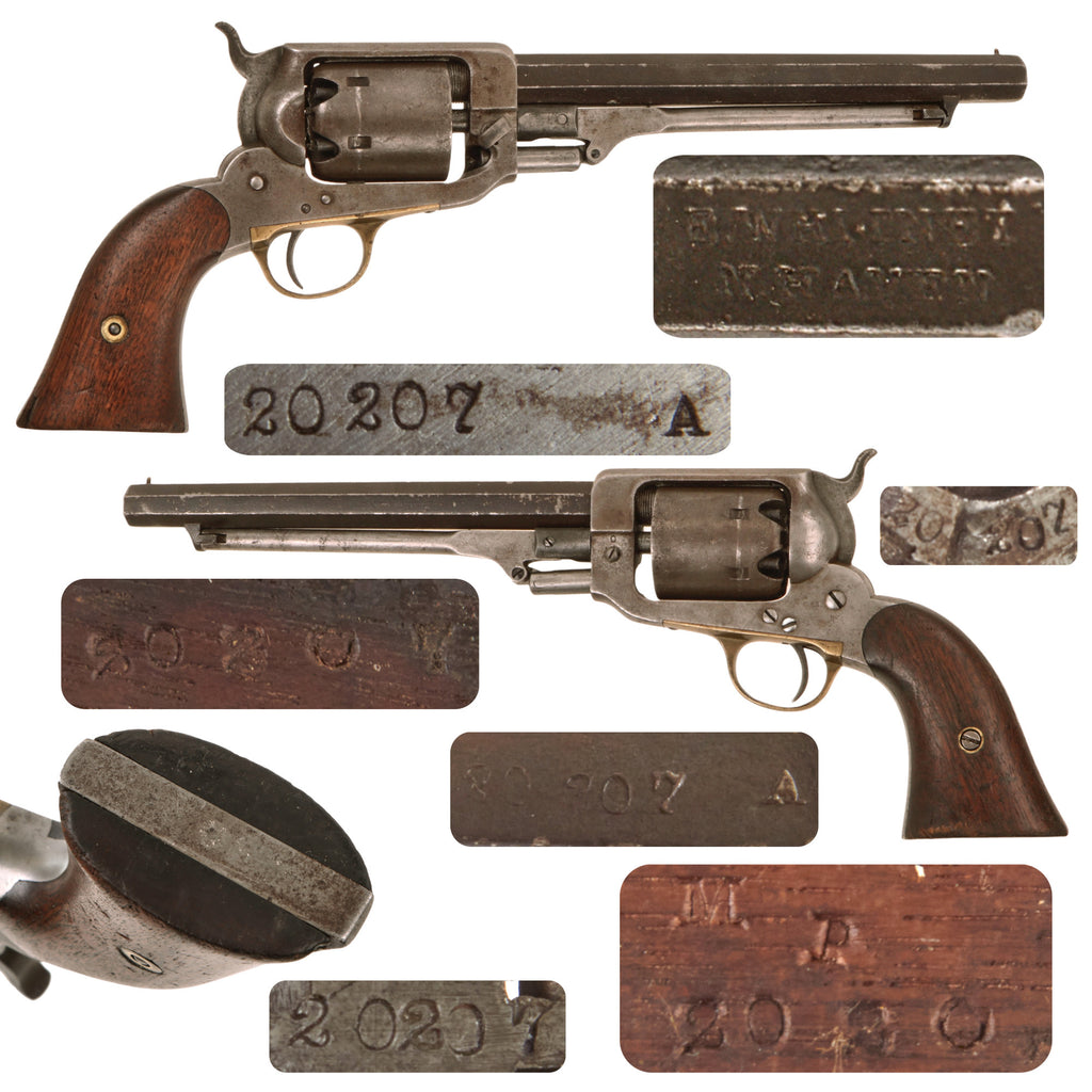 Original U.S. Civil War Whitney 2nd Model 4th Type .36 Navy Percussion Revolver - Matching Serial 20207 Original Items