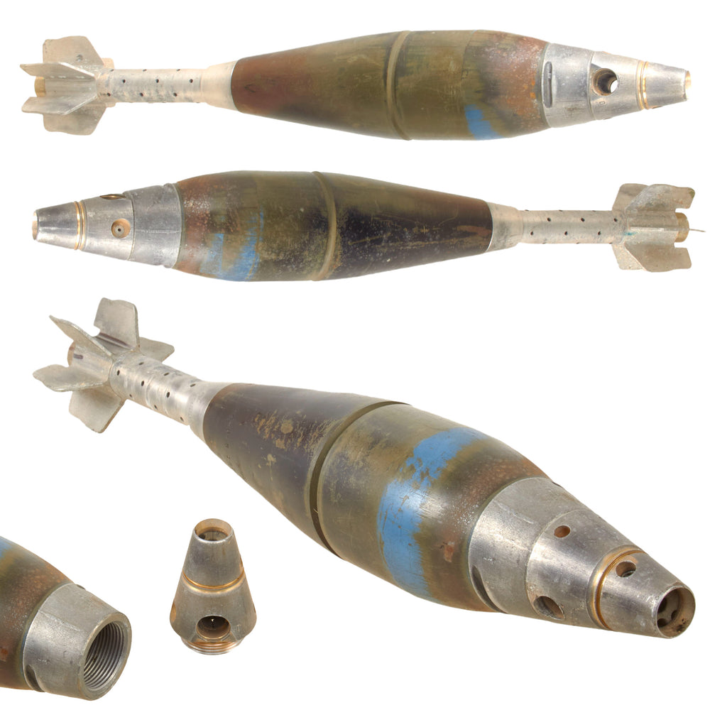 Original U.S. Vietnam War Inert M374A1 Practice HE 81mm Mortar Round - Dated 1973 Original Items
