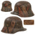 Original German WWI M16 Stahlhelm Helmet Shell with Panel Camouflage Paint - Marked NJ62 - Rare Maker