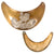 Original French 2nd Empire Reserve / Gendarmerie Officers’ Liberté, Ordre Public Brass Gorget with Leather Backing