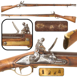 Original Swedish Napoleonic Model 1805 Land Pattern "Subsidy" Flintlock Musket Made with British Lock and Barrel, Circa 1810