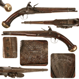 Original 17th Century James II Marked Rare English First Model Flintlock Dragoon Pistol by Robert Brooke - Circa 1685 - 1688