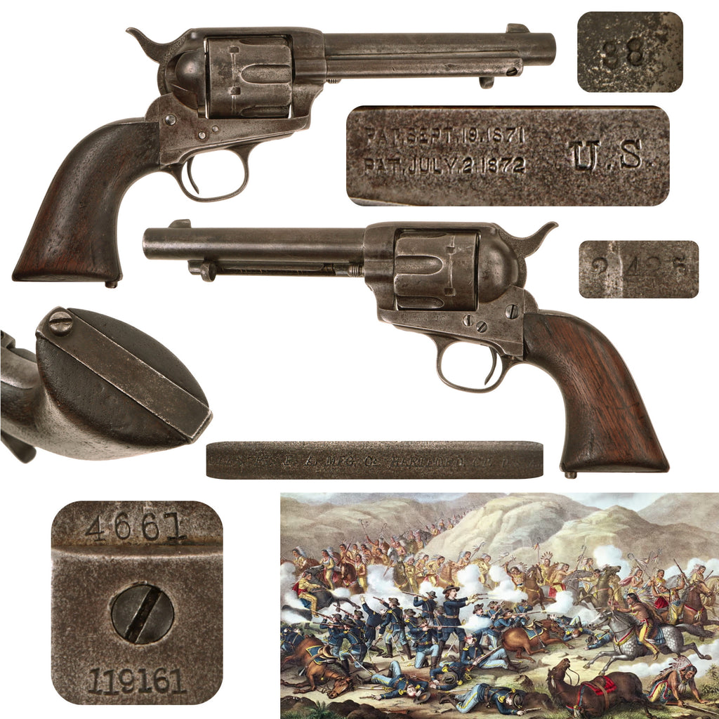 Original U.S. Rare "Lot Five" Custer Serial Number Range "Artillery Model" Colt .45cal Single Action Army Revolver Serial 4661 - Made in 1874 Original Items