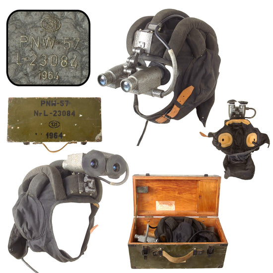 Original Cold War Soviet “Eastern Bloc” Czech PNV-57 Night Vision Goggles with Matching Transit Chest & Manual - Dated 1964