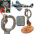 Original British WWII RAF Supermarine Spitfire AH8068 Aircraft Control Stick Yoke on Display Base with Small Model Original Items