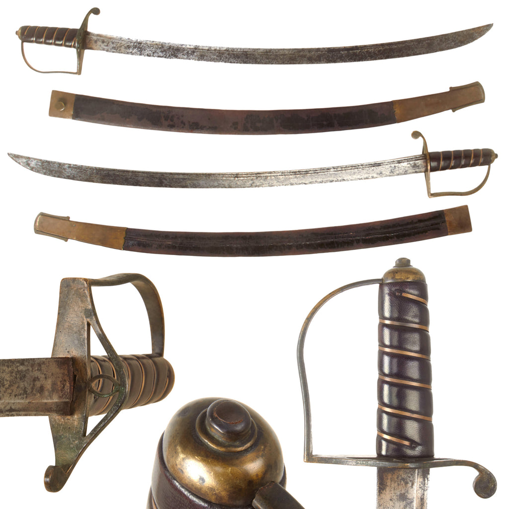 Original U.S. Revolutionary War Era American Short Sword Saber with Scabbard - Grip Leather Restored by Renowned Restorerer Jim Brown