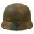 German WWII M35 Normandy Camouflage Custom Painted Steel Helmet - Stahlhelm 25 WW2 M1935 International Military Antiques