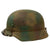 German WWII M35 Normandy Camouflage Custom Painted Steel Helmet - Stahlhelm 25 WW2 M1935 International Military Antiques