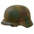 German WWII M35 Normandy Camouflage Custom Painted Steel Helmet - Stahlhelm 25 WW2 M1935 International Military Antiques