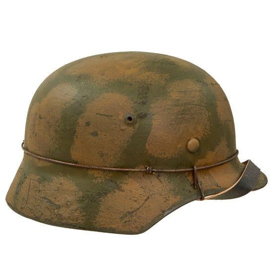 German WWII Reproduction M35 II SS PanzerKorp Battle of Kursk "Turtle Shell" Camouflage Helmet New Made Items