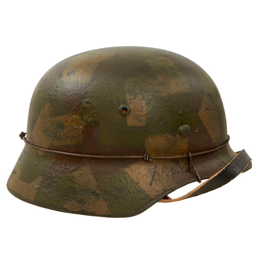 German WWII Reproduction M35 1st SS Panzer Division Splinter Pattern Helmet New Made Items
