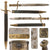 Original Imperial German M1849 Faschinenmesser Artillery Short Sword by F.A. Hermes of Solingen with Scabbard & Bavarian Artillery School Markings - Dated 1897 - Very Rare