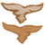 Original German WWII Luftwaffe Tropical EM/NCO Breast Eagle on Tan Cloth - Uniform Removed Original Items