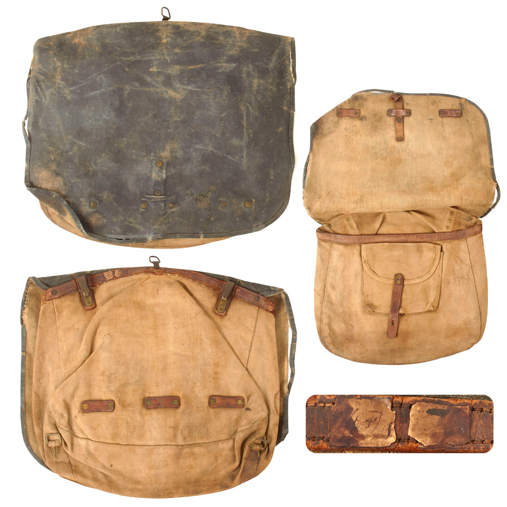Original U.S. Indian Wars Extremely Rare M1872 Valise Bag with Tarred Flap by Watervliet Arsenal Original Items