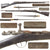 Original French Fusil Gras Modèle 1874 M80 Infantry Rifle by Châtellerault, Dated 1881, Serial No. AB 90255 with M1874 Bayonet and Scabbard