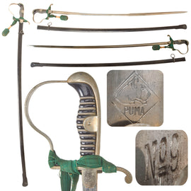 Original German WWII NCO Dove's Head Sword by Puma of Solingen with Scabbard and Troddel - No. 9