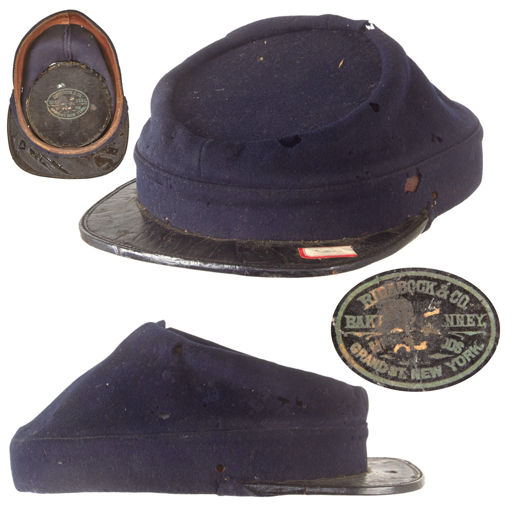 Original U.S. Indian Wars Model 1872 Federal Issue Chasseur Style Pattern Kepi by Ridabock & Co. of New York