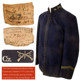 Original U.S. Pre-WWI Named Connecticut First Company Governor’s Foot Guard Officer’s M1895 Style Uniform - Oldest Continuously Serving Military Unit in U.S. History - Dated 1910