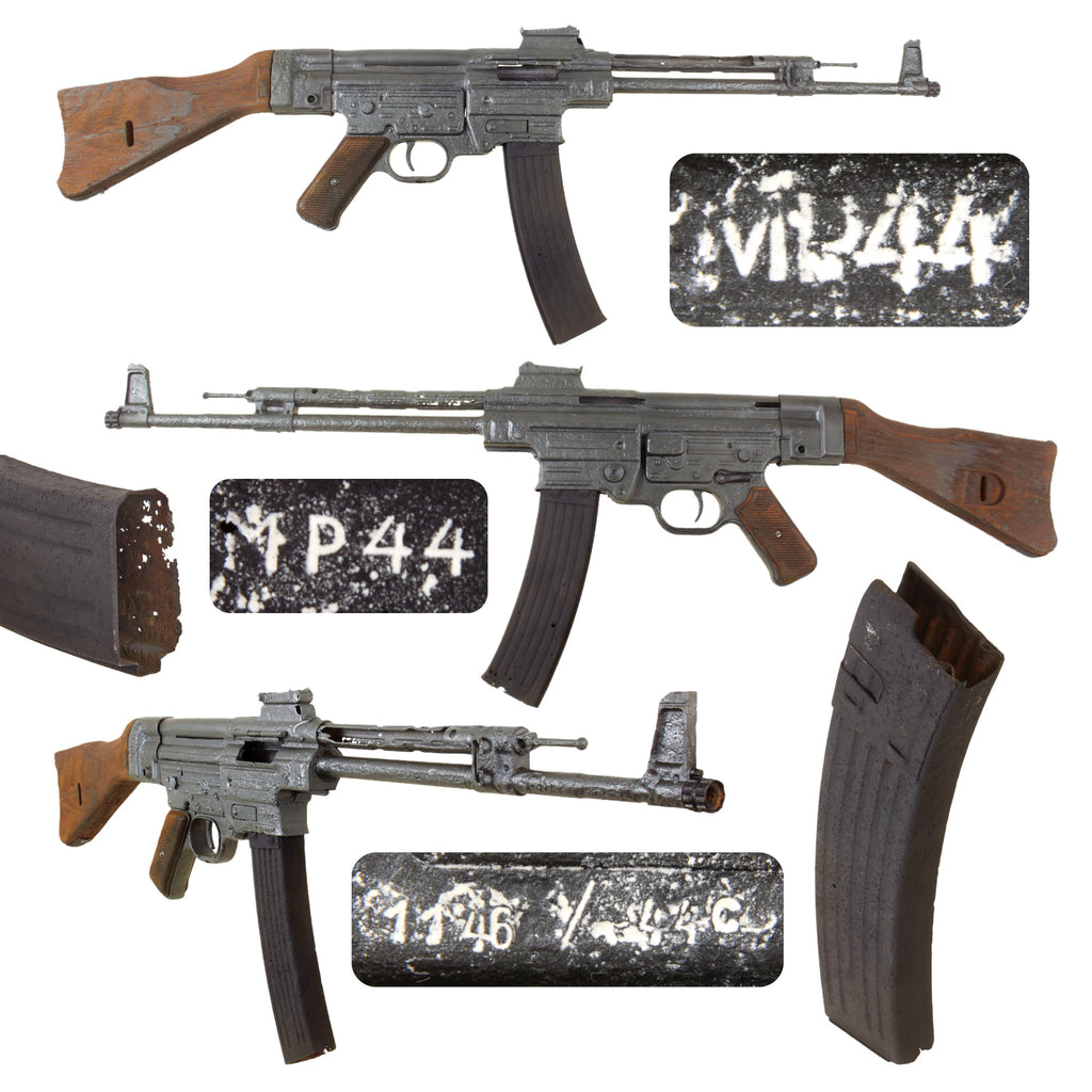 Original German WWII Battlefield "Dug Up" 1944 Dated Relic MP44 STG 44 Sturmgewehr Display Machine Gun Serial 1146 with Magazine Shell Original Items