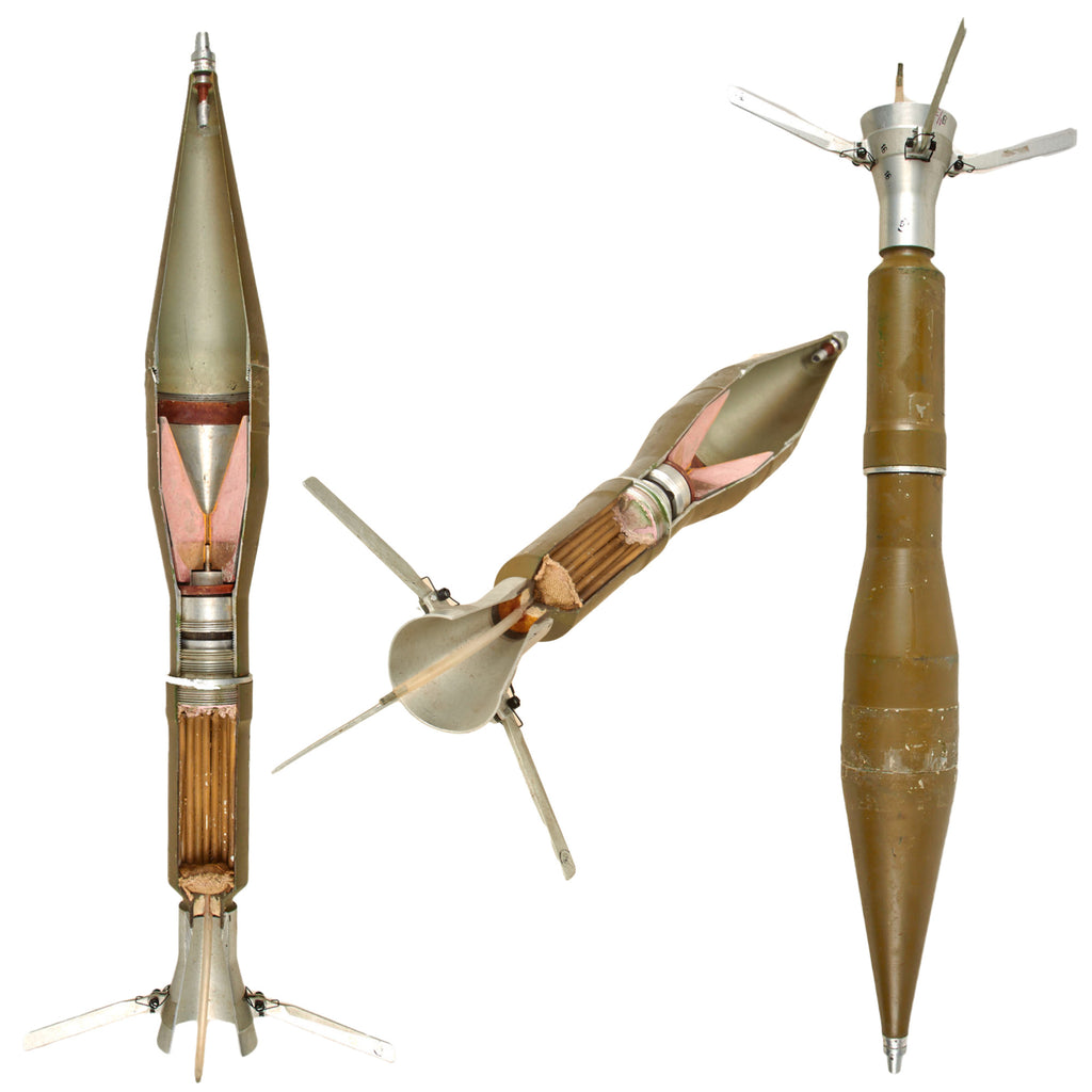 Original USSR Soviet-Afghan War RPG-22 Netto Anti-Tank Cutaway Round with Tail Assembly Original Items