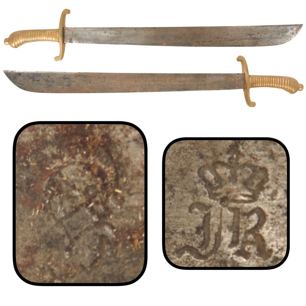 Original German 19th Century Saxon M.1840 Faschinenmesser Pioneer Artillery Short Sword by C.R. Kirschbaum, Metallwarenfabrik