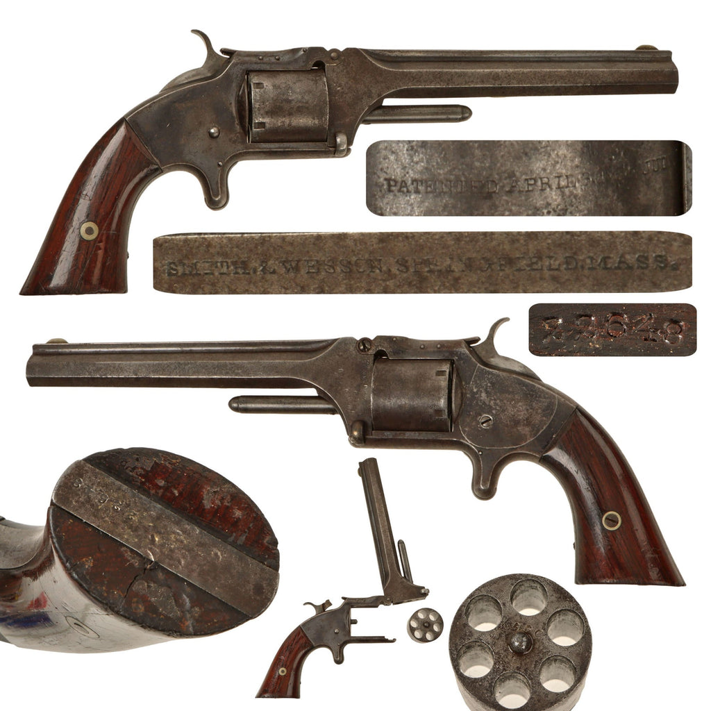 Original U.S. Civil War Smith & Wesson Model 2 Army .32cal Revolver with 6" Barrel - Matching Serial 22648 Original Items
