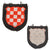 Original German WWII Waffen-SS Croatian Volunteer 2nd Pattern Checkerboard Sleeve Shield - Handschar / Kama