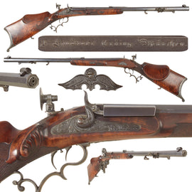 Original German Zimmerstutzen 4mm Percussion Cap Pellet Parlor Rifle by D. Landauer of Erding - München with Schützen Half Stock and Set Trigger - Circa 1895