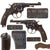 Original Antique Swedish M/1887 7.5mm Nagant Revolver by Husqvarna Made in 1898 with Excellent Bore - Serial 2718 Original Items