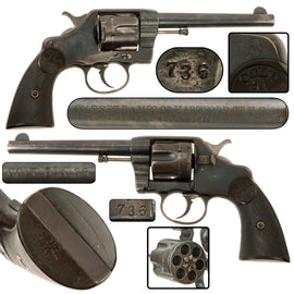 Original U.S. Colt New Army & Navy Model 1892 D.A. .38 Commercial Double Action Revolver with Hard Rubber Grips, Circa 1894