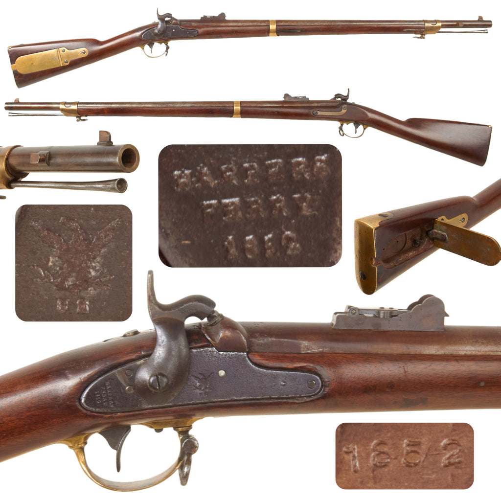 Original U.S. Civil War Harpers Ferry Armory Model 1841 Mississippi Rifle Converted to .58 Caliber with Excellent Bore, 1852 Dated Original Items