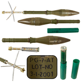 Original Iranian GWOT Inert PG-7-AT Nader Rocket with Bulgarian Tail Assembly in Original Storage Tube