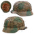 Original German WWII M40 Refurbished WWII Operation Market Garden 9th SS Panzer "Hohenstaufen" Camouflage Helmet - Stamped EF66 Original Items