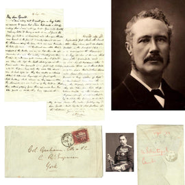 Original British 1872 Charles G. Gordon “Chinese Gordon” Written & Signed Letter Describing Visit to British Graves at Crimea Battlefield to Col. Gerald Graham V.C. with Original Envelope