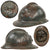 Original French WWI Issue Model 1915 Infantry Adrian Helmet in Horizon Blue with Scarce 1st Pattern Liner Original Items