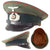 Original German WWII Heer Army Artillery EM/NCO Schirmmütze Visor Cap with Crown Stiffener, Measured Size 55cm