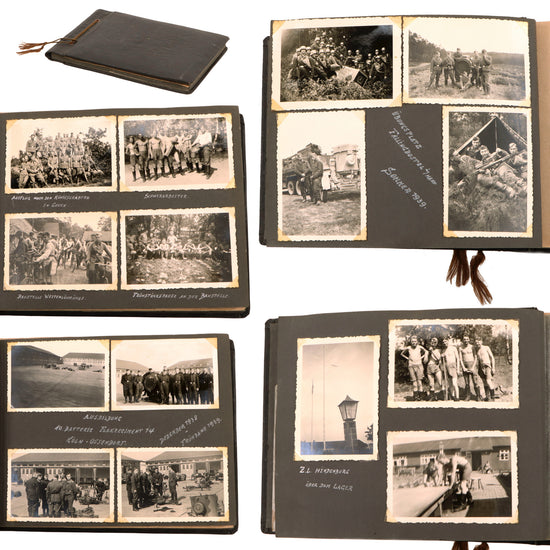 Original German Early WWII RAD to Luftwaffe Service Photo Album with 38 Photos and PPCS - Good Captions