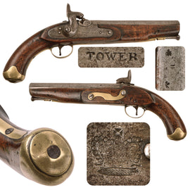 Original British Tower Marked Model 1840 Percussion Dragoon Pistol with Massive .75cal Bore - Circa 1845